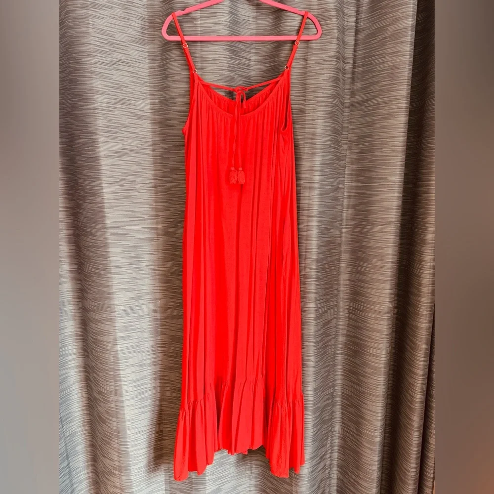 Ava & Viv Orange Maxi Dress Size 1X - Picture 3 of 8